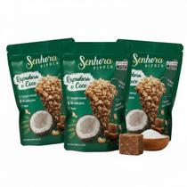 Kit c/ 3un Pipoca Gourmet SENHORA Sabor Rapadura e Coco 100g