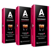 Kit c/ 3und Caixa com 10 Cápsulas de Café América Gourmet