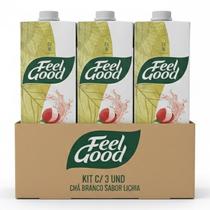 Kit c/ 3und Chá Branco c/ Lichia Zero Caloria FEEL GOOD 1L