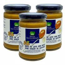 Kit c/ 3und Doce de Leite c/ Nozes SÃ0 LOURENÇO Zero 375g
