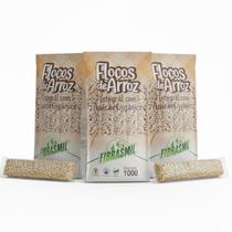 Kit c/ 3und Flocos de Arroz c/ Açucar Orgânico FIBRASMIL 100g