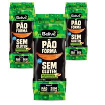Kit c/ 3und Pão de Forma BELIVE Multigrãos Sem Glúten 400g