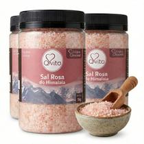 Kit c/ 3und Sal Rosa do Himalaia Grosso Q-VITA Pote 1Kg Kit c/ 3und Sal Rosa do Himalaia Grosso Q-VITA Pote 1Kg