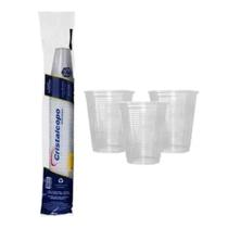 Kit c/ 4 100un Copo De Agua Suco Plastico Descartavel