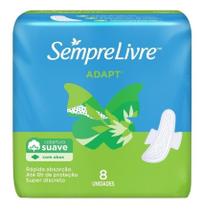 Kit c/ 4 Absorvente feminino Sempre Livre Adapt Suave com