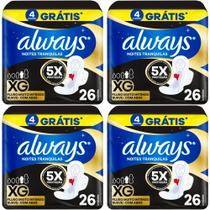 Kit c/4 Absorventes Always Xg Básico Suave Com Abas Com 26 Unidades cada