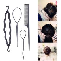 Kit C/ 4 Acessórios Para Cabelo Coque Mágico c/Agulha Mágica Kit C/ 4 Acessórios Para Cabelo Coque Mágico c/Agulha Mágica