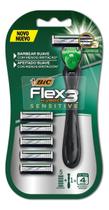 Kit c/ 4 Aparelho de Barbear BIC Flex 3 Hybrid Sensitive +