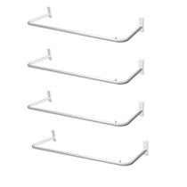 Kit c/ 4 Araras de Parede - Branco Kit c/ 4 Araras de Parede - Branco