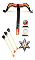 Kit c/ 4 Arco E Flecha Arqueiro Infantil Guerreiro Ninja