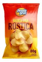 Kit c/ 4 Batata Chips Rustica Lisa 80g Pratic Leve