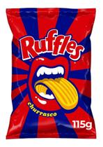 Kit c/ 4 Batata Ruffles Frita Ondulada Churrasco 115g Elma