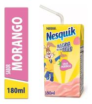 Kit c/ 4 Bebida Lactea Nesquik Morango Nestle 180ml