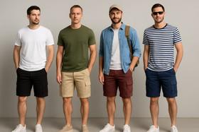 Kit C/4 Bermudas Masculinas Sarja Brim G1 G2 G3 Kit C/4 Bermudas Masculinas Sarja Brim G1 G2 G3