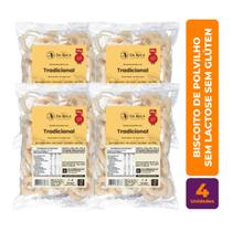 Kit c/ 4 Biscoito de Polvilho Salgado Vegano Tradicional Da Roça 65g - Sem Glúten