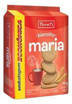 Kit c/ 4 Biscoito Maria Parati Pacote 740g Embalagem