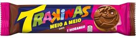Kit c/ 4 Biscoito Recheio Chocolate e Morango Trakinas Meio