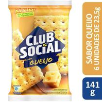 Kit c/ 4 Biscoito Salgado Sabor Queijo Club Social 141g