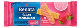Kit c/ 4 Biscoito Wafer Recheio Morango Renata 115g