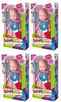 Kit c/ 4 Boneca bebezao que fala e faz sons de bebe chora ri Sapekinhas Primeiros Sons atacado