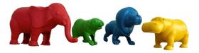 Kit c/ 4 Brinquedo Infantil Animais Selvagens Plaspolo