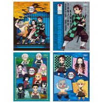 Kit c/ 4 Caderno Brochura Grande Univ. Demon Slayer 80fls
