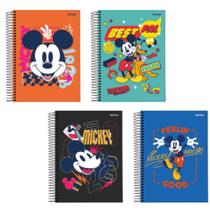 Kit c/ 4 caderno espiral univ. mickey c/ 80 folhas - jandaia