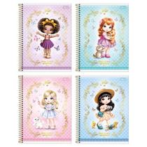 Kit c/ 4 Caderno Univ. Jolie 1 Matéria 80 Folhas - Tilibra