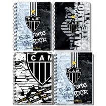 Kit c/4 cadernos credeal univ. atlético 10m 160 folhas