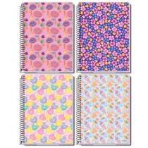 Kit c/ 4 cadernos univ. d tales c/10m 160 folhas- credeal