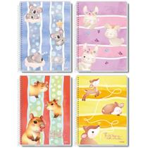 Kit c/ 4 cadernos univ. lala pets c/ 80 folhas - credeal
