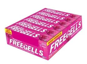 Kit c/ 4 Caixa Bala Drops Freegells Sabor Morango Mentol 12