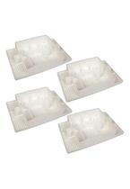 Kit C/ 4 Caixa P/ Embutir Na Laje Painel Plafon Led 18 Watts