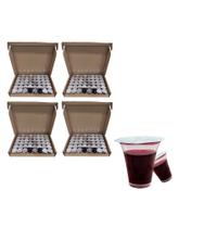 Kit C/ 4 Caixas De Cálices Ceia C/ Suco De Uva 192 Unidades