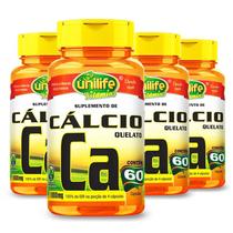 KIT C/ 4 CÁLCIO CA - 60 Cápsulas 850mg UNILIFE