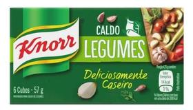 Kit c/ 4 Caldo em Tablete Legumes Knorr Mais Sabor Caixa 57g