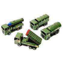Kit C/4 Caminhão Miniatura Militar Exército Guerra Fricção - Nan Li toys