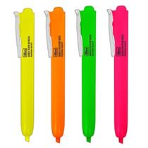 Kit C/ 4 Canetas Marca Texto Retratil - Tilibra
