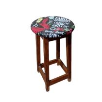 Kit c/4 Capas para Banqueta Redonda Estampada