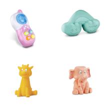 Kit C/ 4 - Celular Rosa Com Som e Melodias + Mordedor - Omg