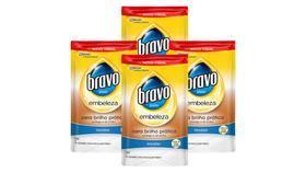 Kit c/ 4 Cera Pisos Incolor Bravo Classic Refil Sachê 500ml Kit c/ 4 Cera Pisos Incolor Bravo Classic Refil Sachê 500ml