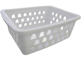 Kit c/ 4 Cesto Organizador Multiuso Medio Branco 0593 Kit c/ 4 Cesto Organizador Multiuso Medio Branco 0593
