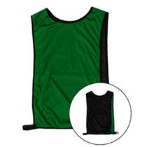 Kit C/4 Coletes de Futebol Treino Jogo Dupla Face Verde/Preto 1 Fit