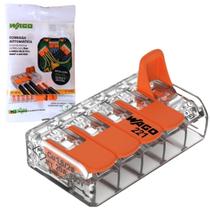 KIT C/ 4 CONEXÃO AUTOMÁTICA 5P 221-415 32A 0,14-4mm² WAGO KIT C/ 4 CONEXÃO AUTOMÁTICA 5P 221-415 32A 0,14-4mm² WAGO