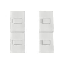 Kit C/4 - Conjunto Ilumi Vivaz Branco Com Placa 1 Simples... Kit C/4 - Conjunto Ilumi Vivaz Branco Com Placa 1 Simples...