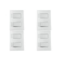 Kit C/4 - Conjunto Ilumi Vivaz Branco Com Placa 1 Simples... Kit C/4 - Conjunto Ilumi Vivaz Branco Com Placa 1 Simples...