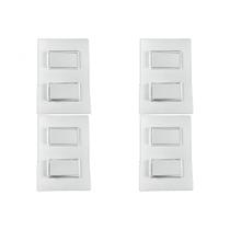 Kit C/4 - Conjunto Ilumi Vivaz Branco Com Placa 1 Simples...