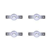 Kit C/4 - Conjunto Para Condulete Perlex Tomada 2 Polos +...