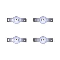 Kit C/4 - Conjunto Para Condulete Perlex Tomada 2 Polos +...