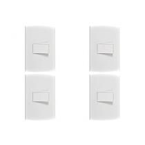 Kit C/4 - Conjunto Peesa Alfa 1502A 1 Interruptor Simples...
